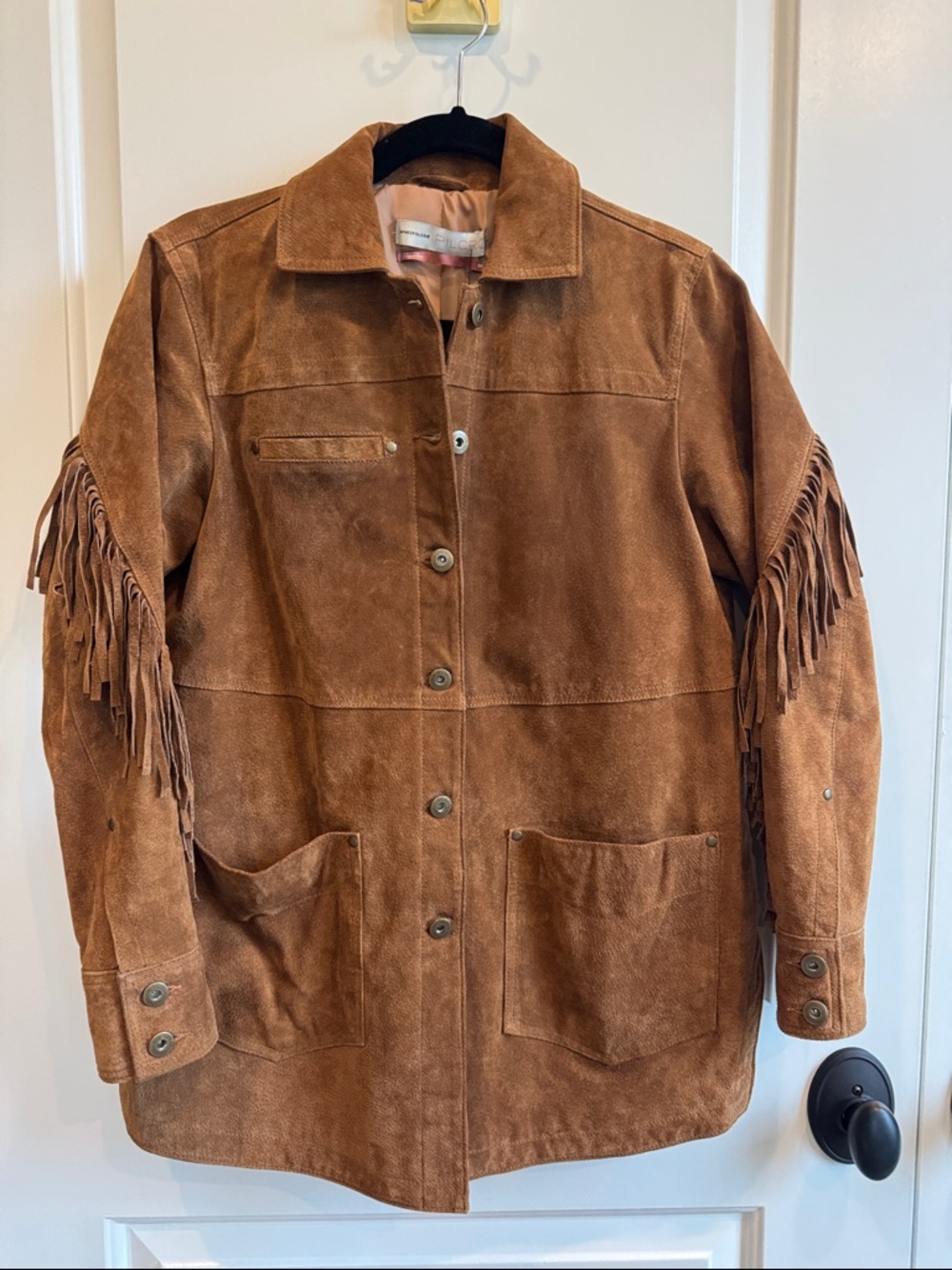 NWT Anthropologie Pilcro Danae Fringed Suede Jacket Sz SP - Picture 4 of 12